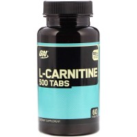 optimum nutrition (ON) l-carnitine 500 tabs, 500 mg, 60 tablets